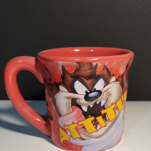 Tasmanian Devil Coffee Mug ATTITUDE 99% 3D Houston Harvest TM Warner Bros - Picture 1 of 8